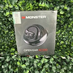 Monster Open Ear Headphones AC330 Wireless Earbuds Bluetooth Clear Talk Case